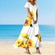 thumbnail image 1 of WILLBEST Vestidos Casuales Para Mujer 1 Vestido Holgado Con Cuello En V Y Estampado Floral Para Mujer, Estilo Informal De Verano, Elegante Vestido De Playa Para Fiesta Y Uso Diario, 1 of 3