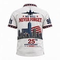thumbnail image 3 of 25th Anniversary 9/11 Commemorative Polo Shirt Men Patriotic Never Forget Twin Towers Patriot Day Remembrance Short Sleeve Graphic Tee, 3 of 3