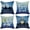 Blue, variant on Christmas O Holy Night Decorative Throw Pillow Covers 18x18 Set of 4, Religious Xmas Jesus Nativity Navy Blue Outdoor Pillowcase, Rejoice in The Lord Winter Holiday Cushion Case Home Decor