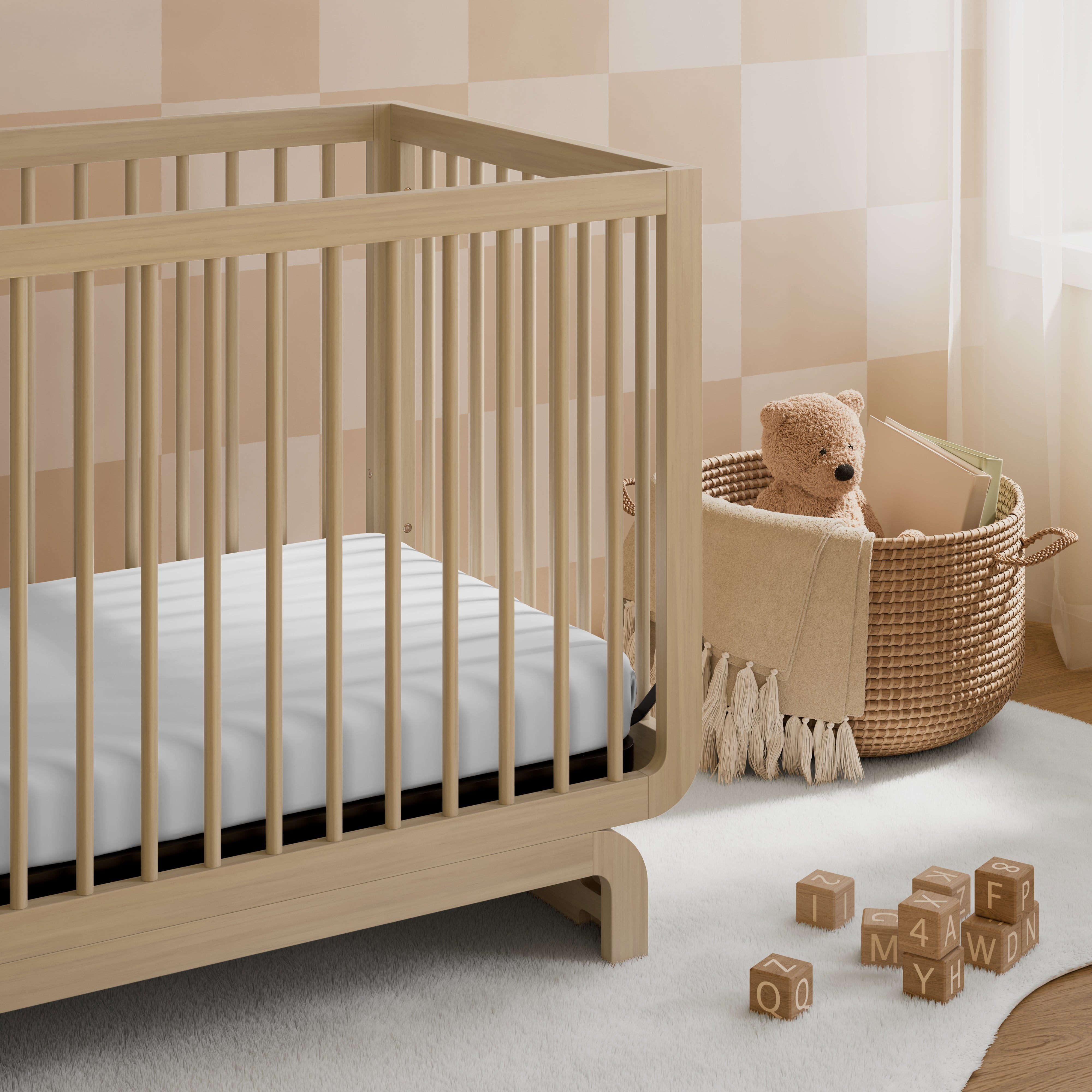 Art of Nursery by Storkcraft Santorini 5-in-1 Convertible Baby Crib, Driftwood
