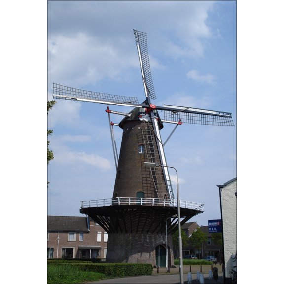 24"x36" Gallery Poster, Oss, moulin Nieuw Leven windmill