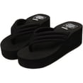thumbnail image 4 of Womens High Wedge Beach Sandals Summer Thong Flip Flops Platform, 4 of 5