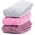 thumbnail image 3 of DOPI Womens Super Thick Wool Socks - Soft Warm Comfort Casual Crew Winter Socks (Pack of 3-5), Multicolor, 3 of 8
