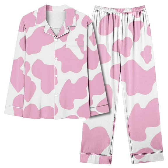 CALAFEBILA Womens Two Piece Pajamas Set Womens Button Down Pajama Sets Pajamas Notch Collar Tie Dye Tops with Pocket and Pants