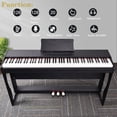 thumbnail image 3 of Piano Keyboard for Beginners, 104 88 Keys Full Weighted Keyboards Digital Piano with Furniture Stand, Power Adapter, Triple Pedals, Headphone, for All Experience Levels (Black), 3 of 9