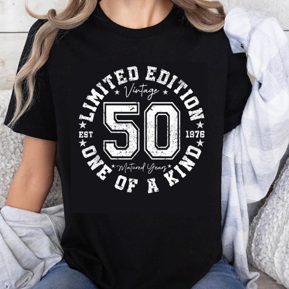 100% Cotton Limited Edition Vintage 50 Years Old 1976 One Of A Kind Matured Years Birthday Gift For Women Men T-Shirt