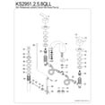 thumbnail image 3 of Kingston Brass KS2955QLL Executive Mini-Widespread Bathroom Faucet with Brass Pop-Up Drain, Oil Rubbed Bronze, 3 of 4