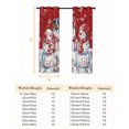 thumbnail image 6 of Fsddascl Christmas Snowman Blackout Curtains for Bedroom/Living Room, Thermal Insulated Kitchen Curtains, Winter Xmas Snowflakes Cardinal Red Grommet Darkening Window Treatment Drapes 27.5"x39"x2, 6 of 6