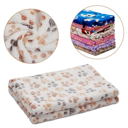 - Puppy Sleeping Small Cat Bed Doggy Soft Warm Fleece Pet Dogs Blanket 104*82cm White #2