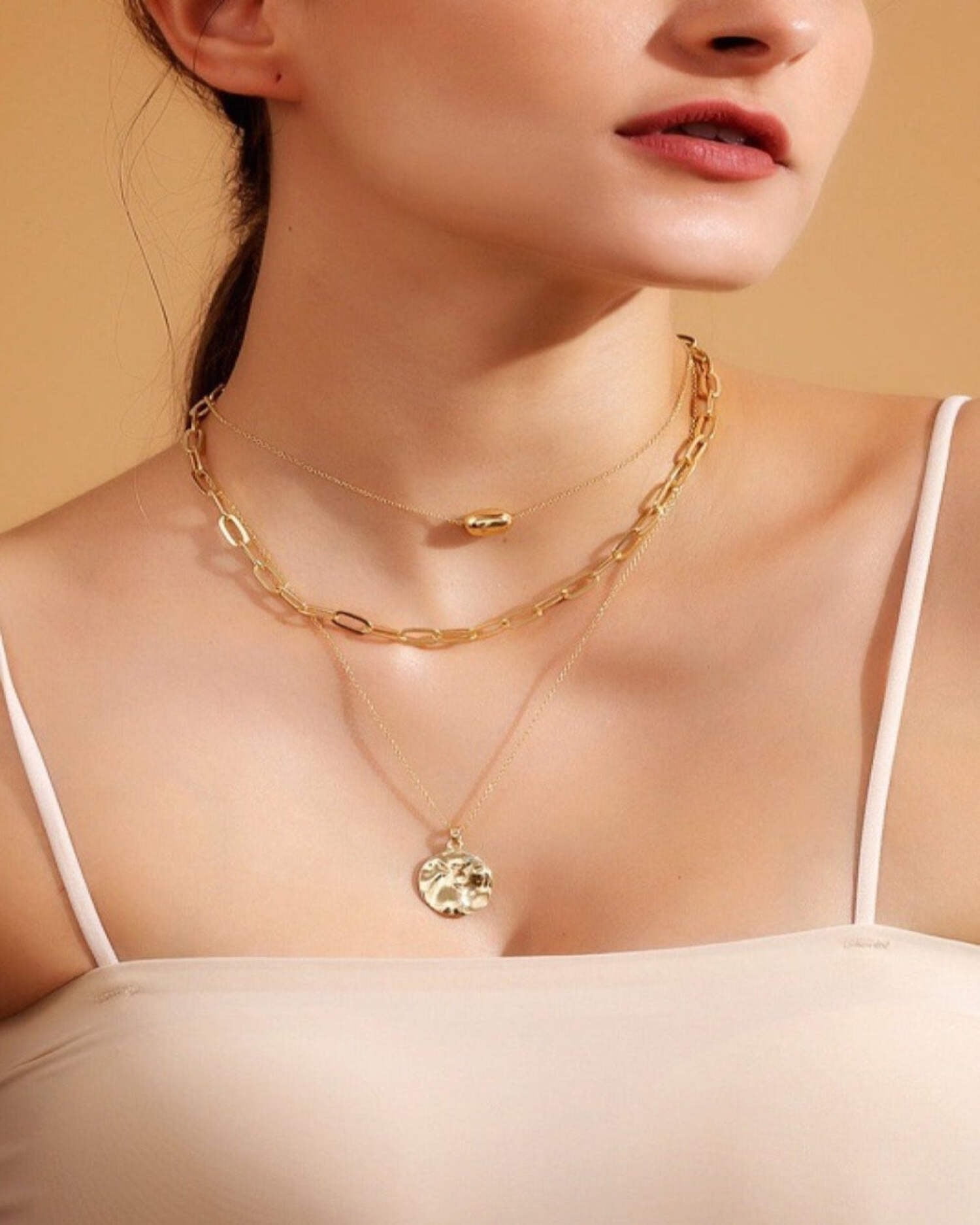18K Gold Layering Necklace