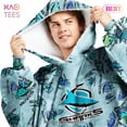 thumbnail image 3 of Cronulla Sutherland Sharks Special Logo Design Oodie Flanket Blanket Hoodie Snuggie, 3 of 9