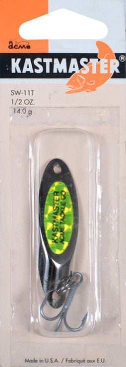 Acme Tackle Kastmaster 1/2 oz Chrome and Chartreuse Spoon Lure