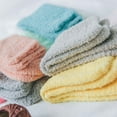 thumbnail image 2 of Cheers.US 5 Pairs Women Warm Super Soft Plush Slipper Sock Winter Fluffy Microfiber Crew Socks Casual Home Sleeping Fuzzy Cozy Solid Color Thicken Warm Cotton Middle Tube Bed Floor Socks, 2 of 7