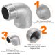 thumbnail image 4 of Adaptador roscado hembra a macho Uxcell de accesorio de tubería fundido NPT 1 x NPT 1, 4 of 7