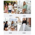 thumbnail image 6 of DOKOTOO Blouses for Women Dressy Casual Ruched V Neck Smocked Tops 3/4 Sleeve Loose Fit Shirts, 6 of 9