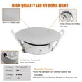 thumbnail image 4 of Facon 3 Inch LED RV Puck Light Full Aluminum Recessed LED Ceiling Light, 12V Interior Light for RV Motor-Homes Camper Caravan Trailer Boat (Pack of 6), 4 of 9