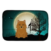 Halloween Scary Norwich Terrier Dish Drying Mat