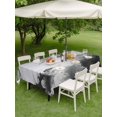 thumbnail image 4 of Outdoor Tablecloth with Umbrella Hole for Patio/Picnic/Party/Camping, Gray Ombre Clouds Waterproof Table Cloth Rectangle Table Cover Washable, Modern Abstract Art Gradient Cloud (52"x 70"), 4 of 8