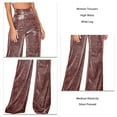 thumbnail image 6 of Women Casual Trousers Glitter Sequin Wide Leg High Waist Straight Long Pants for All Seasons Red S Rawiri, 6 of 7