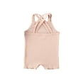 thumbnail image 5 of Qiylii Baby Girl Suspenders Romper, Vertical Strip Casual Outwear Jumpsuit, 5 of 6