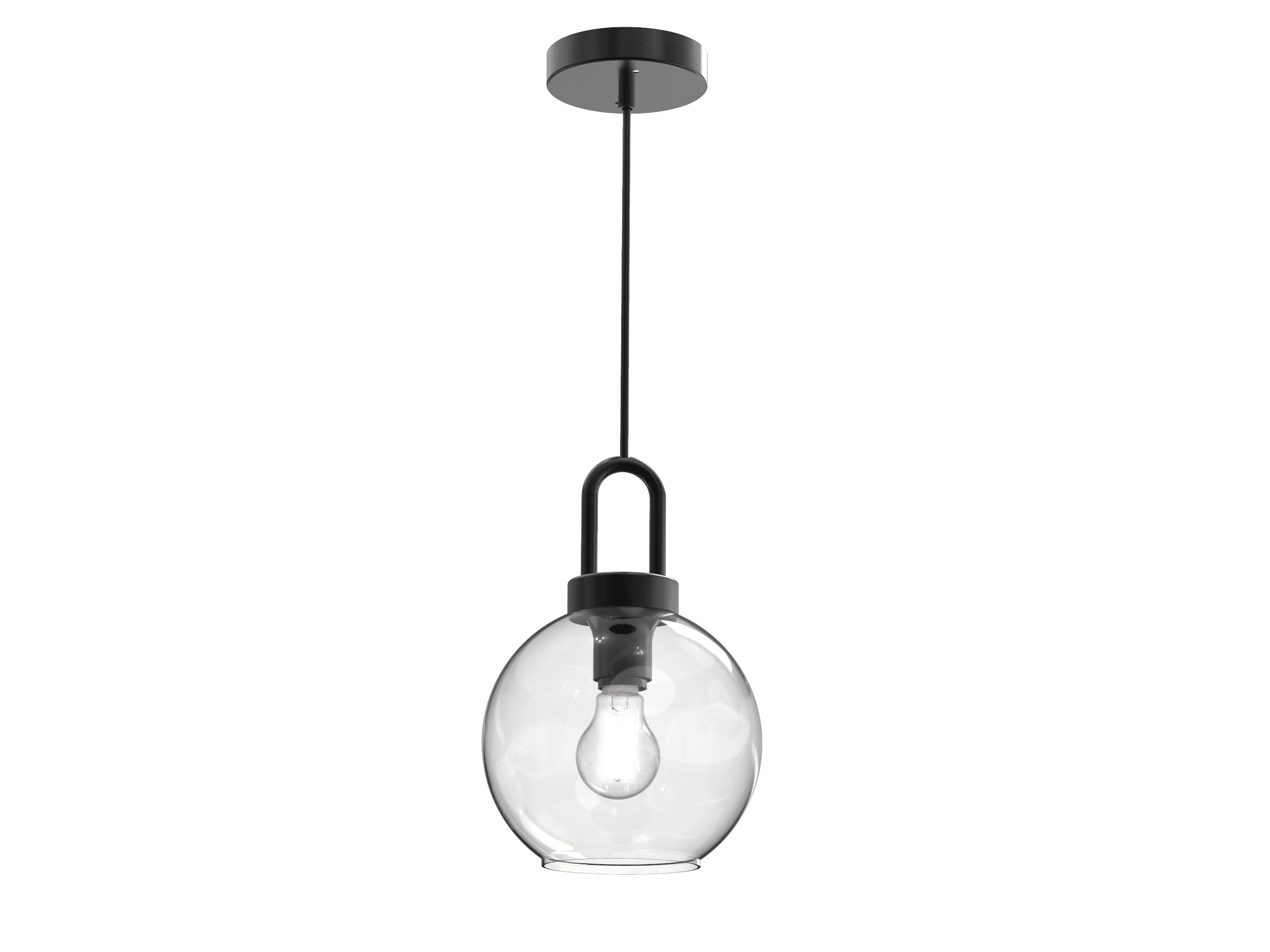 Better Homes & Gardens Globe Pendant Light, Matte Black Finish