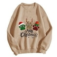 thumbnail image 2 of EQWLJWE Chandails en Molleton de Noël pour Femmes, Chandail-Over avec Imprimé Léopard Drôle, Col Rond, Manches Longues Raglan, Cadeaux, Chemise Tendance, Joyeux Noël, Chandails en Molleton Mignons pour Femmes, 2 of 3