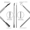 thumbnail image 3 of Cuticle Care Set with Cuticle Trimmer, Pusher, and Peeler: Professional Stainless Steel Nail Care Kit for Manicure and Pedicure, Durable Cuticle Nipper Cutter Clipper, Dead Skin Remover Tools (Black), 3 of 5