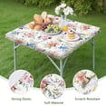 thumbnail image 4 of Pioneer Flower Floral Print Pattern Square Fitted Tablecloth with Elastic Edge,Square Table Cover,Washable Elastic Table Cover for Home Kitchen Party Decor 36"x36", 4 of 6