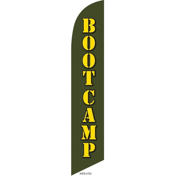 Bootcamp Fitness Advertising Feather Banner Swooper Flag, Replacement Flag Only
