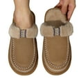 thumbnail image 3 of CHICVOMEY Warm Comfort Slippers for Women Memory Foam House Slippers with Non-Slip Sole - Plush Faux Fur Fuzzy Indoor Outdoor Slides, 3 of 6