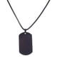 thumbnail image 1 of Collar con colgante de cadena de acero de titanio para hombre con placa de identificación militar (negro), 1 of 7