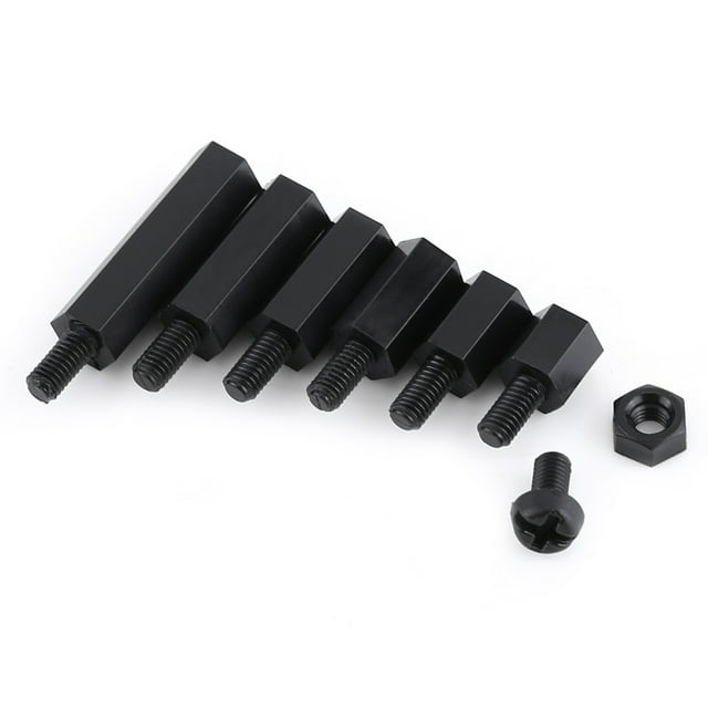 Female Spacer, 250PCS Nylon M2 M3 Male Female Hex Column Standoff Spacer Screw Nut Assortment Kit PCB
