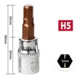 thumbnail image 4 of 3Pcs Hexagonale Tête Tournevis Bit 1/4 Pouce Drive Socket Outils à Main H3 H4 H5 H6 H7 H8, 4 of 9