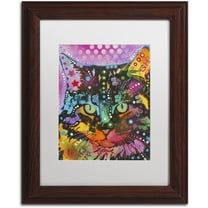 Trademark Fine Art "13" Canvas Art by Dean Russo, White Matte, Wood Frame