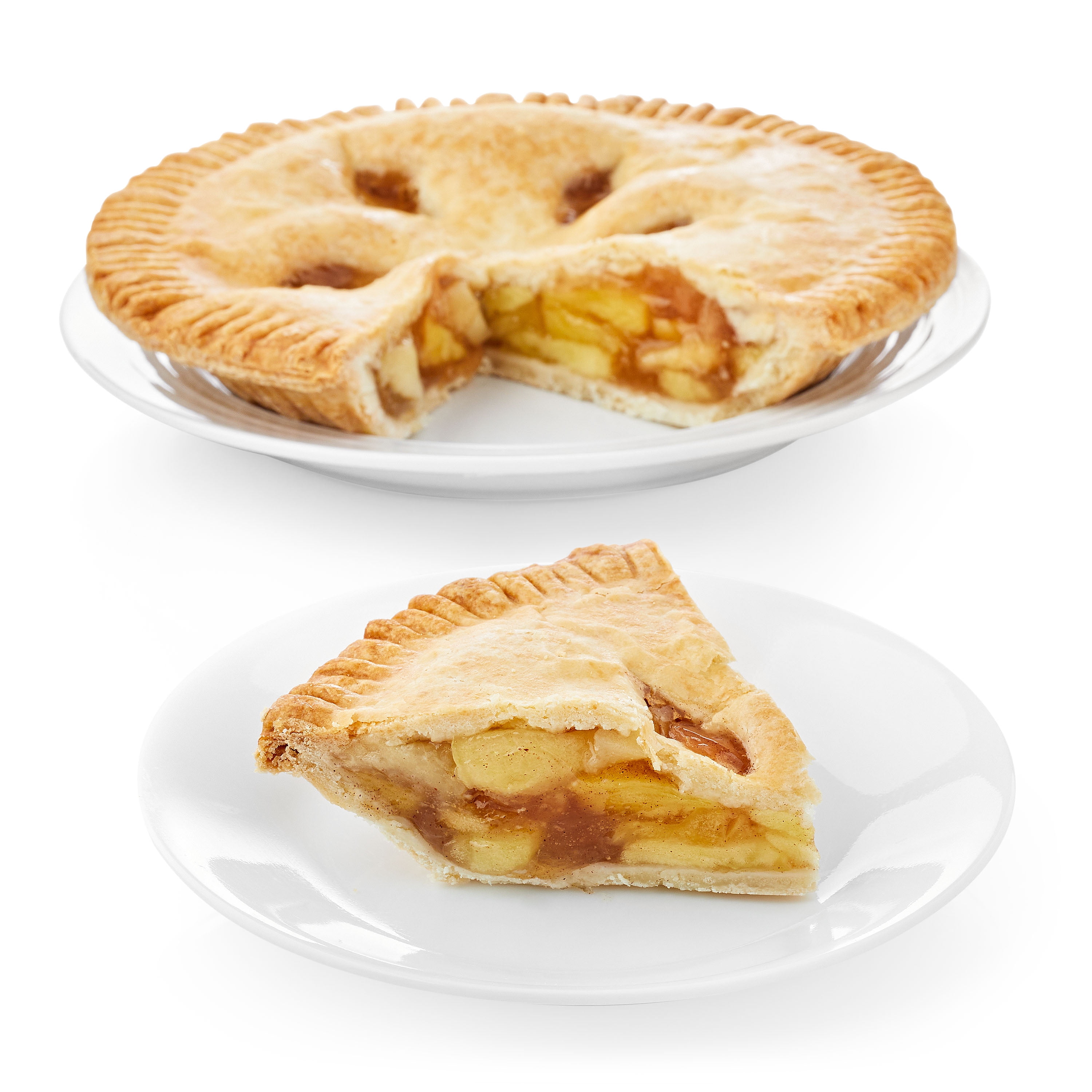 Freshness Guaranteed 8-inch No Sugar Added Apple Pie, 22 oz 1 count, Whole, Baked Plastic Tray
