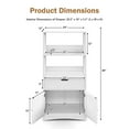thumbnail image 2 of Gymax Bathroom Storage Cabinet w/Drawer Shelf Cupboard Floor Cabinet White, 2 of 10