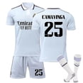 thumbnail image 1 of Nueva temporada 2022-2023 Real Madrid Fc Kits de camiseta de fútbol Uniformes de fútbol Conjunto de camiseta de fútbol para niños Hombres jóvenes-CAMAVINGA 25-Niños 28 (150-160) BmatwkZeng Bmatwe Jersey, 1 of 2