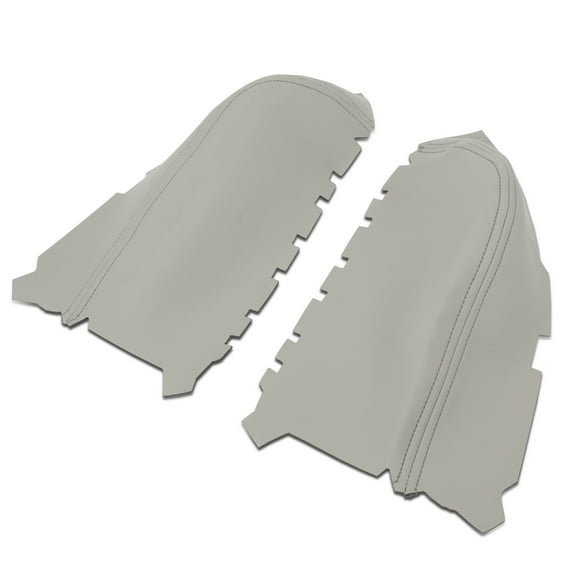 DNA Motoring ZTL-Y-0060 For 2009-2015 Honda Pilot Pair Front Door Panels Card Armrest Leather Cover Grey 10 11 12 13 14