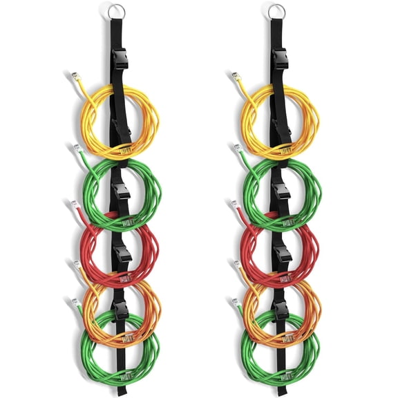 Lsupdaol Nylon Wire & Cable Organizers Set, Black, 2 Count