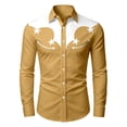 thumbnail image 3 of Hiijoy Long Sleeve Cowboy Shirt for Boys Vintage Button Down Western Shirt, Sizes 12-13, 3 of 3