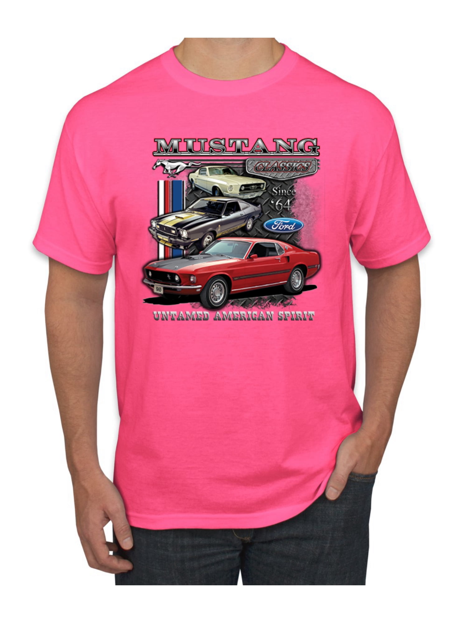 Ford Mustang Classics TShirt Muscle Car Untamed American Spirit Mens