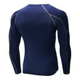 thumbnail image 2 of LANBAOSI Hauts de Compression pour Hommes Séchage Rapide Légers Couche de Base pour Homme T-Shirt à Manches Longues pour Cyclisme Ski Course Randonnée Taille Grand, 2 of 4