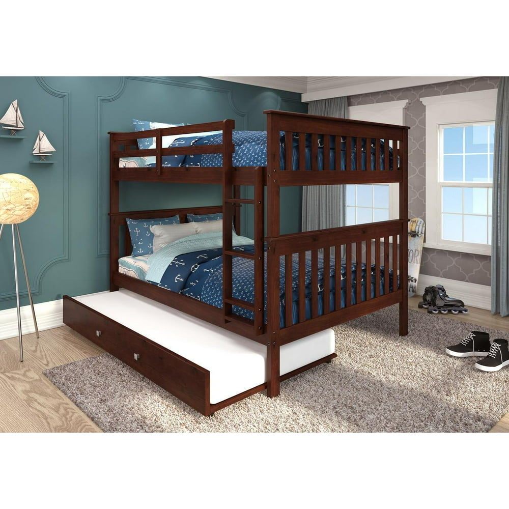 Donco Kids Mission Bunk BedColorDark Cappuccino,SizeFull/Full,Style