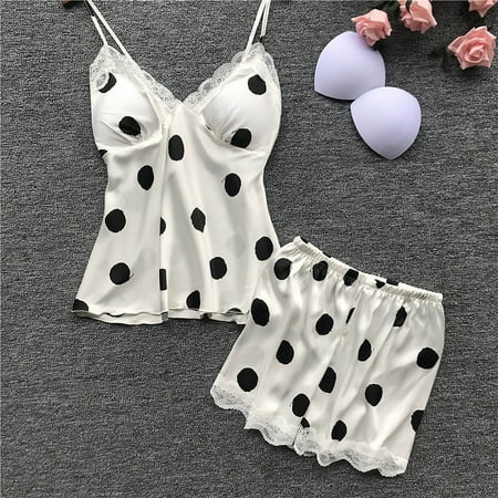 USSUMA Lingerie for Women  Women Exquisite Plus Size Lace Lingerie Bra -Briefs Set Cut-Out Sleepwear on White S