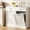 White, variant on 15 Gallons Double Tilt-Out Trash Cabinet, Hidden Garbage Storage with Drawer & Diagonal Pattern for Kitchen & Living Room, White