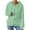 Green, variant on Women's Jacquard Knit Hooded Sweater, Zip Front Long Sleeve Cardigan, Casual Solid Color Pullover, Lightweight Hoodie Jacket, Fall Winter Layering Piece Black XL