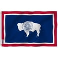 thumbnail image 1 of ANLEY Fly Breeze 90 x 150 cm Bandera Estado Wyoming - Colores Vivos y Resistentes a Rayos UVA - Bordes Reforzados con Lona y Doble Costura - Wyoming WY Banderas Poliéster con Ojales de Latón, 1 of 5