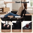 thumbnail image 4 of 66 Inch Chaise Lounge Chair for Indoor Use, Oversized Corduroy Upholstered Boneless Sofa Bed, Deep Seat Sleeper Couch, No Assembly Required，800lb Support black, 4 of 9