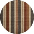 thumbnail image 2 of Addison Rugs Mayfield Premium Machine Washable Transitional Stripes Chocolate Round Rug, 8' x 8', 2 of 6