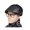 Black 1, variant on Man Genuine Leather Beret Hats Male Fashion Forward Caps Duckbill Adjustale Warm Boina Trucker Cap Ear Protection ,Unisex